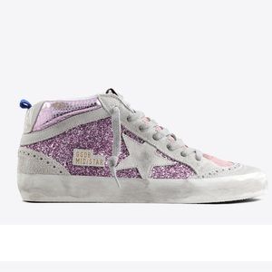Golden Goose Mid Star pink glittered sneakers - Size 38 / US size 8 / UK size 5